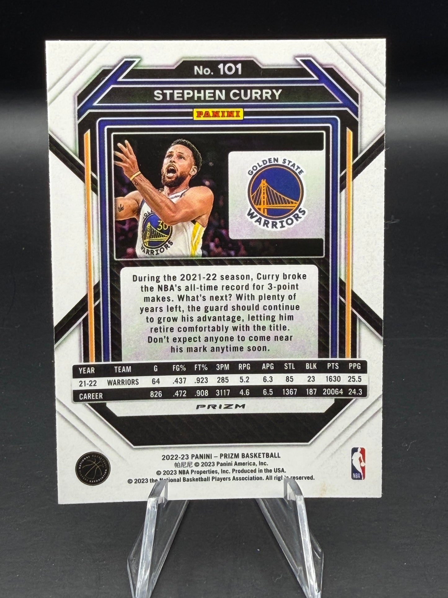 Stephen Curry 2022-23 Prizm #101 Silver - Warriors