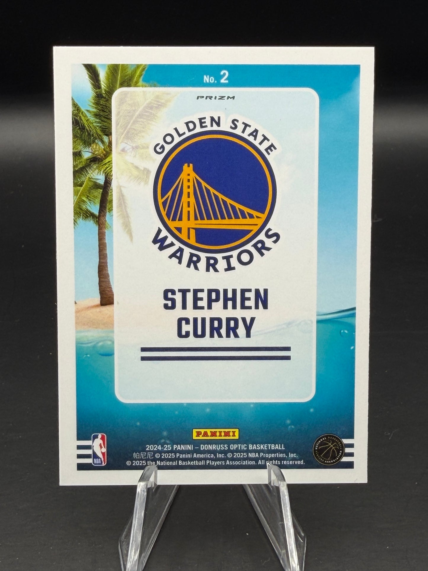 Stephen Curry 2024-25 Optic Splash #2 Silver Holo - Warriors