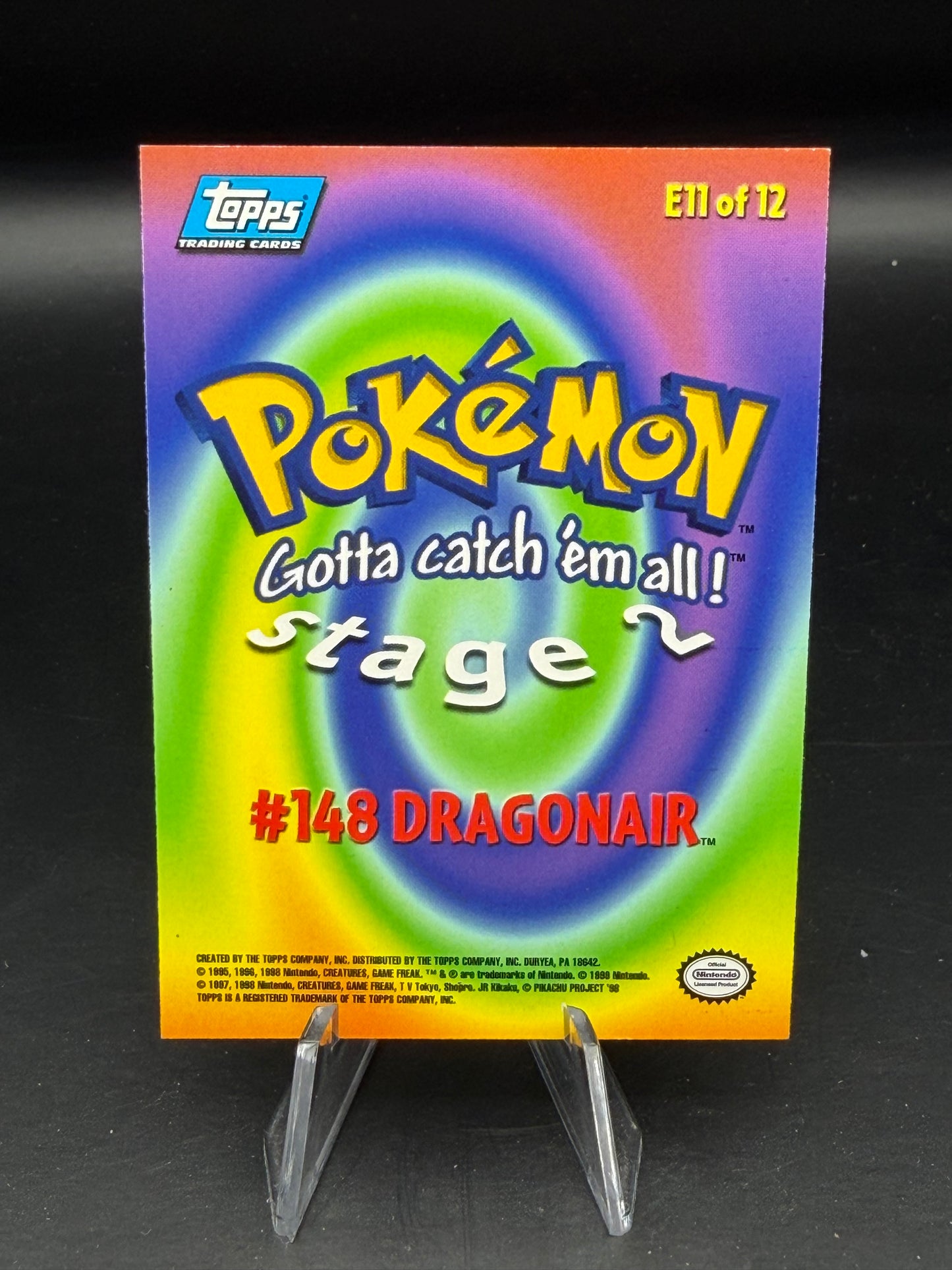 Pokemon 1999 Topps Series 1 Dragonair Non-Holo #E11 of 12