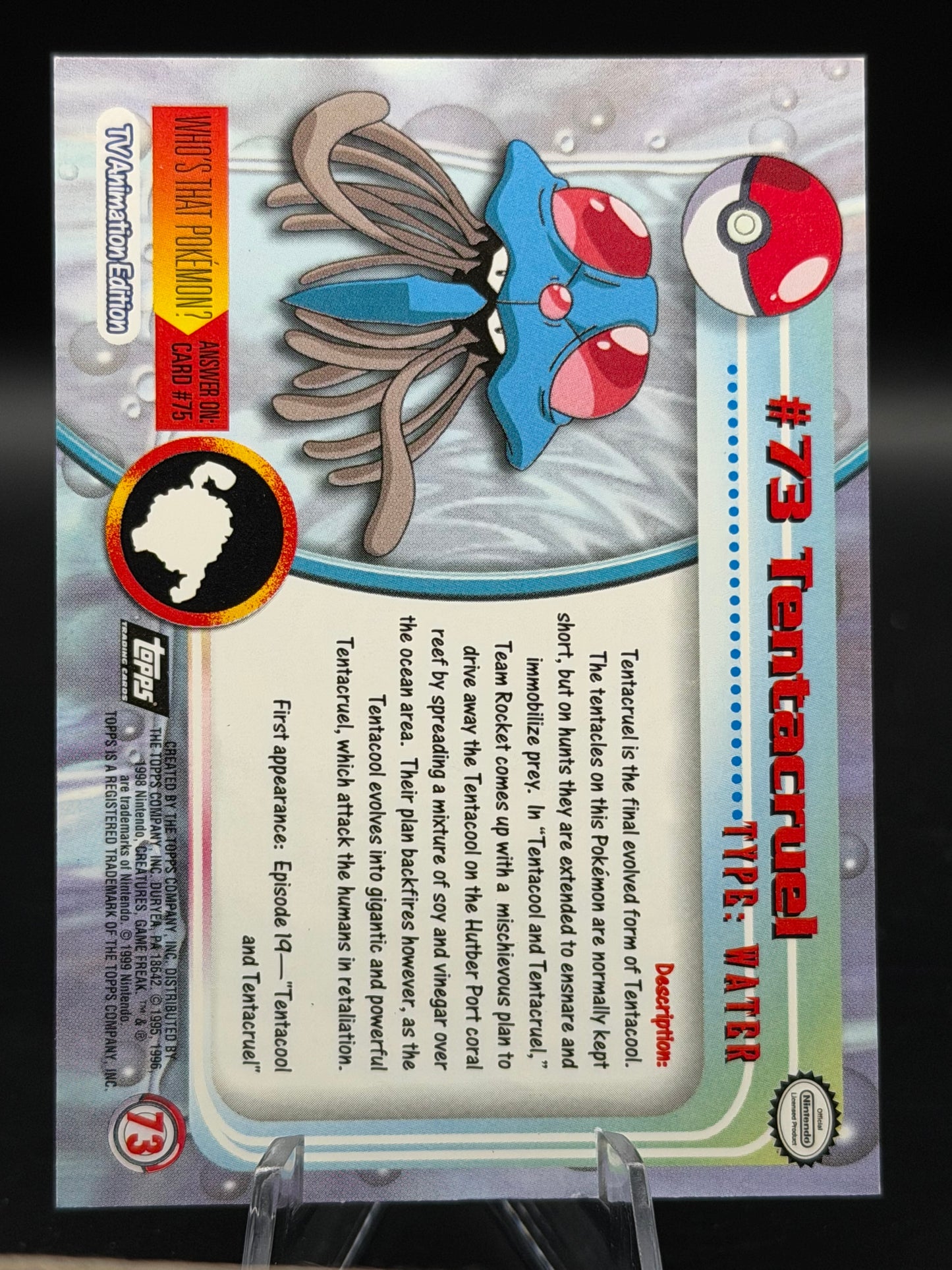 Tentacruel #73 - 1999 Topps TV Animation Edition -