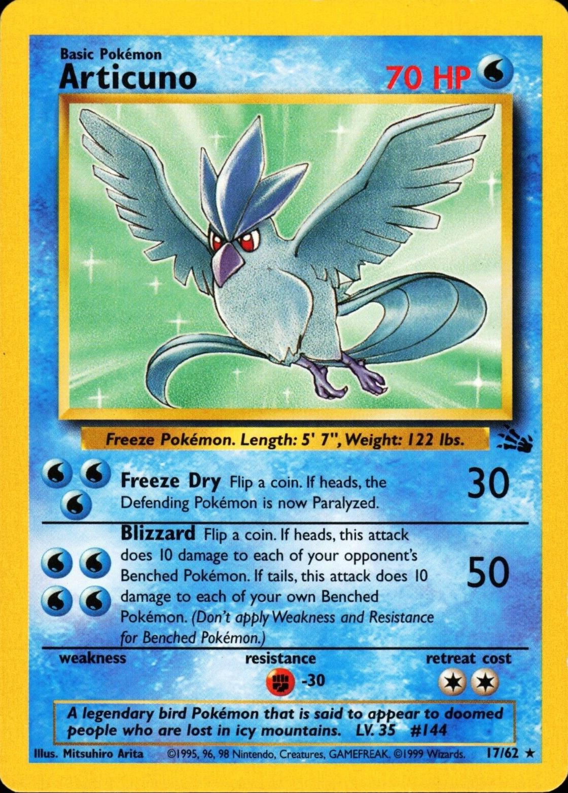 Articuno (17) 017/62 - Unlimited Fossil - Rare