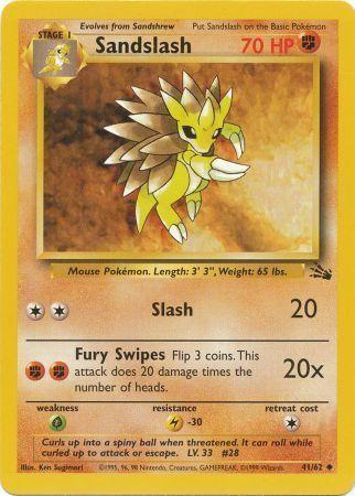 Sandslash 041/62 - Unlimited Fossil - Uncommon