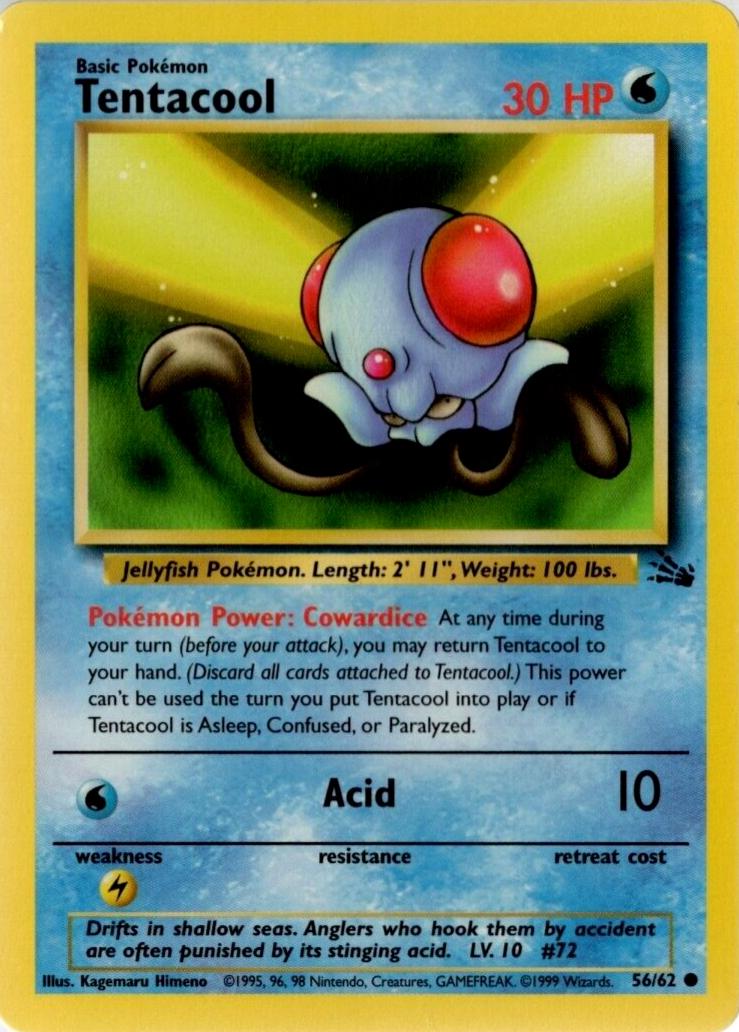 Tentacool 056/62 - Unlimited Fossil - Common