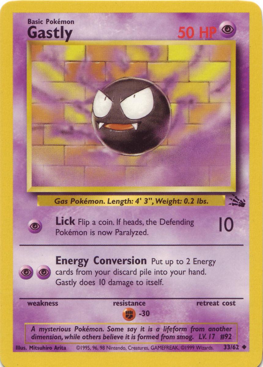 Gastly 033/62 - Unlimited Fossil - Uncommon