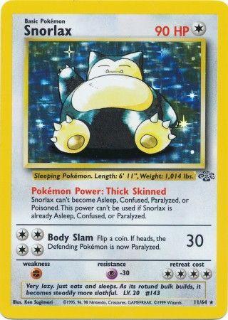 Snorlax (11) 011/64 - Unlimited Holofoil Jungle - Holo Rare