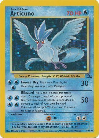 Articuno (2) 002/62 - Unlimited Holofoil Fossil - Holo Rare
