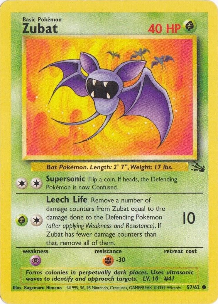 Zubat 057/62 - Unlimited Fossil - Common