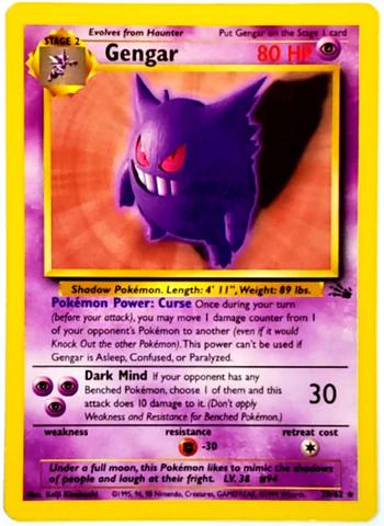 Gengar (20) 020/62 - Unlimited Fossil - Rare