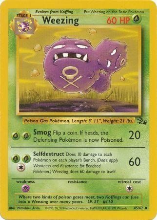 Weezing 045/62 - Unlimited Fossil - Uncommon