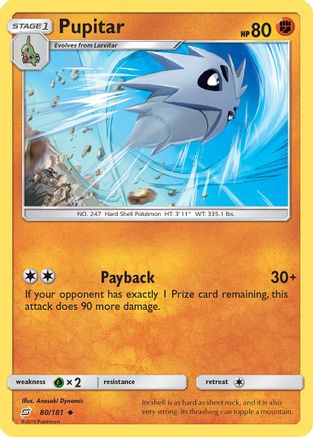 Pupitar 080 - Reverse Holofoil SM Team Up - Uncommon