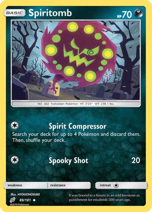 Spiritomb 089 - Reverse Holofoil SM Team Up - Uncommon