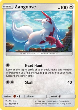 Zangoose 132/181 - Reverse Holofoil SM Team Up - Holo Rare