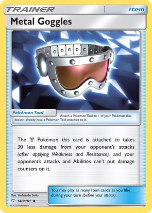 Metal Goggles 148/181 - Reverse Holofoil SM Team Up - Uncommon