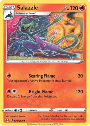 Salazzle 028/202 SWSH01 Sword & Shield Base Set - Uncommon