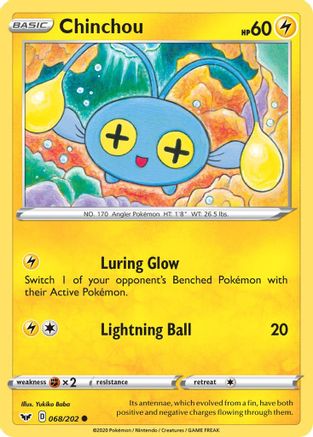 Chinchou (068) 068/202 SWSH01 Sword & Shield Base Set - Common