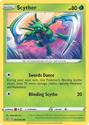Scyther 004/192 SWSH02 Rebel Clash - Common