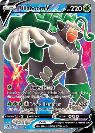 Rillaboom V (Full Art) 175/192 - Holofoil SWSH02 Rebel Clash - Ultra Rare