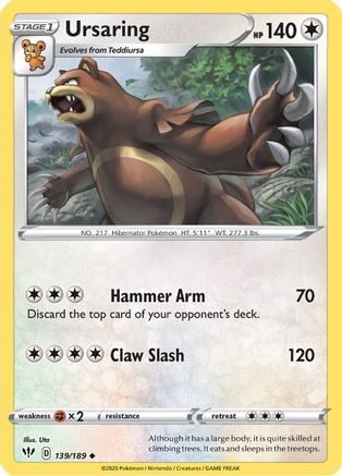 Ursaring 139/189 SWSH03 Darkness Ablaze - Uncommon