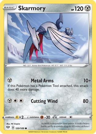 Skarmory 120/189 SWSH03 Darkness Ablaze - Common