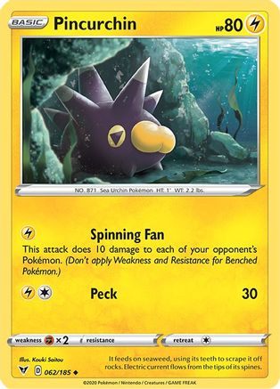 Pincurchin 062/185 SWSH04 Vivid Voltage - Uncommon