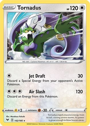 Tornadus 142/185 - Reverse Holofoil SWSH04 Vivid Voltage - Holo Rare