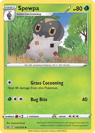 Spewpa 012/163 SWSH05 Battle Styles - Uncommon