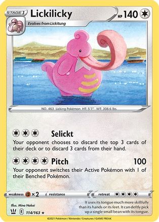 Lickilicky 114/163 - Reverse Holofoil SWSH05 Battle Styles - Rare