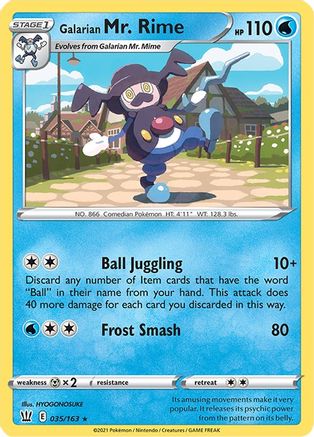 Galarian Mr. Rime 035/163 SWSH05 Battle Styles - Rare