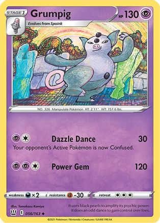 Grumpig 056/163 - Reverse Holofoil SWSH05 Battle Styles - Uncommon