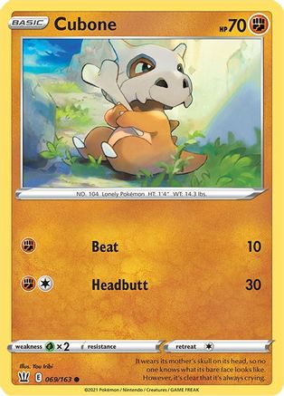 Cubone 069/163 SWSH05 Battle Styles - Common