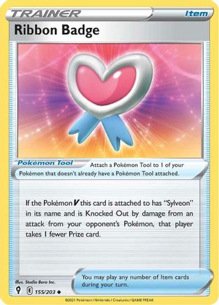 Ribbon Badge 155/203 - Reverse Holofoil SWSH07 Evolving Skies - Uncommon