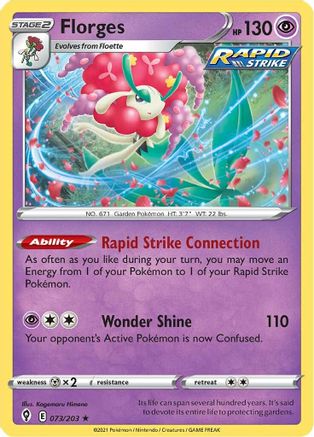 Florges 073/203 - Reverse Holofoil SWSH07 Evolving Skies - Holo Rare