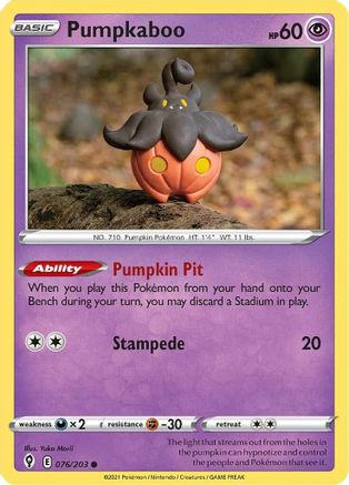 Pumpkaboo 076/203 SWSH07 Evolving Skies - Common