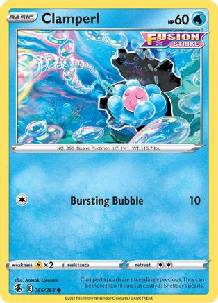 Clamperl 065/264 - Reverse Holofoil SWSH08 Fusion Strike - Common