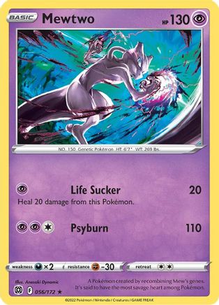Mewtwo 056/172 - Reverse Holofoil SWSH09 Brilliant Stars - Rare