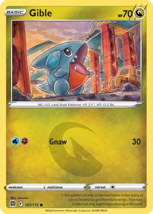 Gible 107/172 SWSH09 Brilliant Stars - Common
