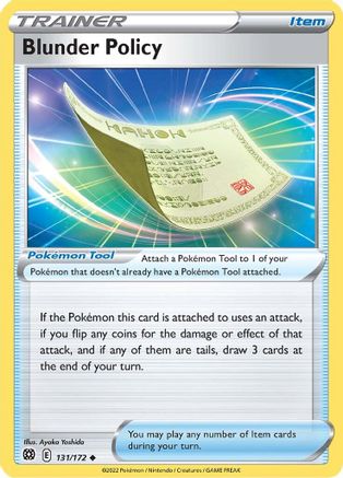 Blunder Policy 131/172 SWSH09 Brilliant Stars - Uncommon