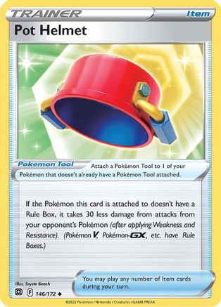 Pot Helmet 146/172 - Reverse Holofoil SWSH09 Brilliant Stars - Uncommon