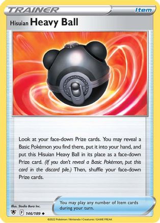Hisuian Heavy Ball 146/189 - Reverse Holofoil SWSH10 Astral Radiance - Uncommon