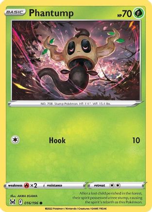 Phantump 016/196 SWSH11 Lost Origin - Common