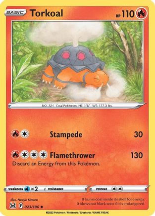 Torkoal 023/196 SWSH11 Lost Origin - Uncommon