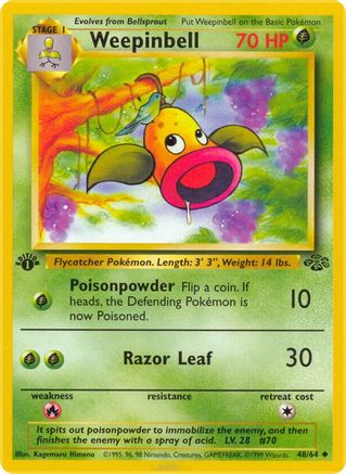Weepinbell 048/64 - 1st Edition Jungle - Uncommon