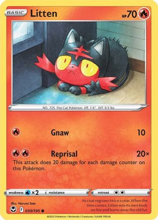 Litten 030/195 SWSH12 Silver Tempest - Common