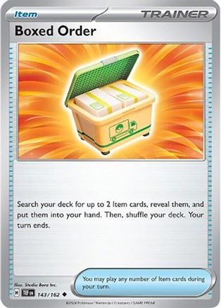 Boxed Order 143/162 - Reverse Holofoil SV05 Temporal Forces - Uncommon