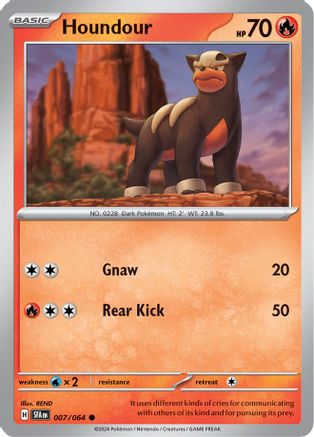 Houndour 007/064 - Reverse Holofoil SV Shrouded Fable - Common