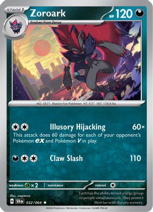 Zoroark 032/064 - Holofoil SV Shrouded Fable - Rare