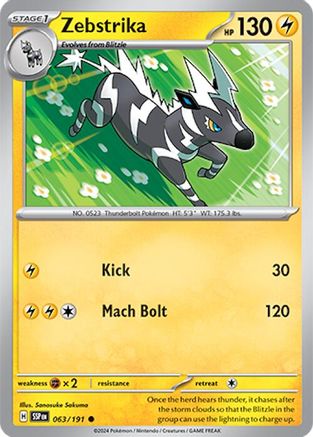 Zebstrika 063/191 SV08 Surging Sparks - Common