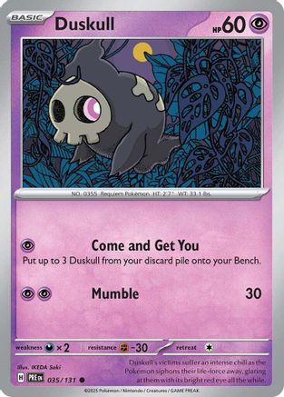 Duskull 035/131 SV Prismatic Evolutions - Common
