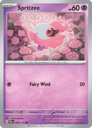 Spritzee 038/131 - Reverse Holofoil SV Prismatic Evolutions - Common