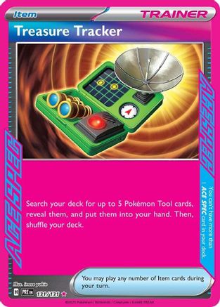 Treasure Tracker 131/131 - Holofoil SV Prismatic Evolutions - ACE SPEC Rare